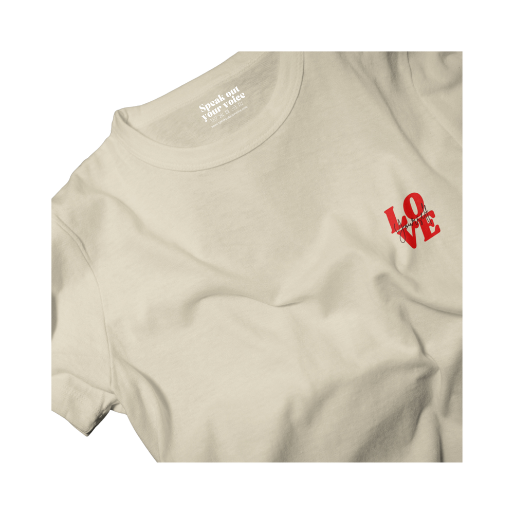 T-shirt | LOVE yourself - Beige