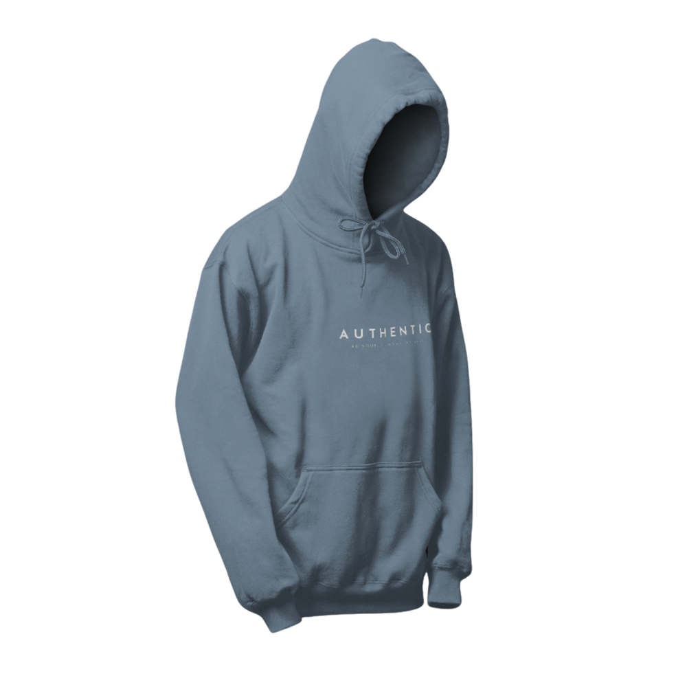 Hoodie | Authentic. Be yourself no matter what - Blauw