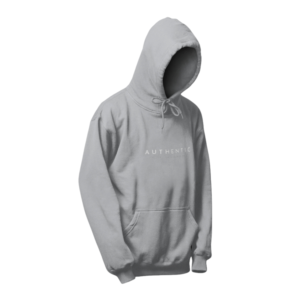 Hoodie | Authentic. Be yourself no matter what - Grijs