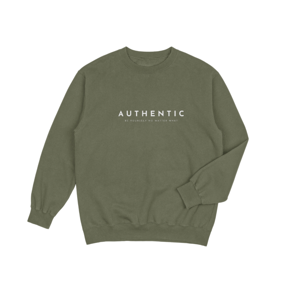 Sweater | Authentic. Be yourself no matter what - Groen