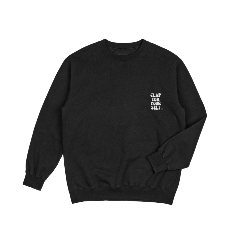 Sweater | Clap for yourself - Zwart