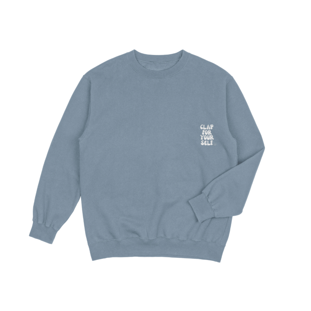 Sweater | Clap for yourself - Blauw