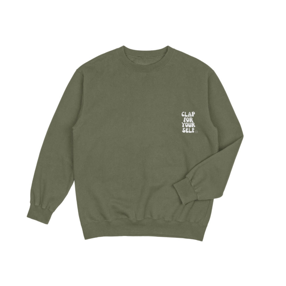 Sweater | Clap for yourself - Groen