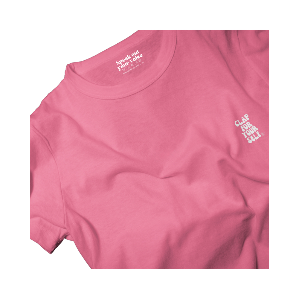 T-shirt | Clap for yourself - Roze