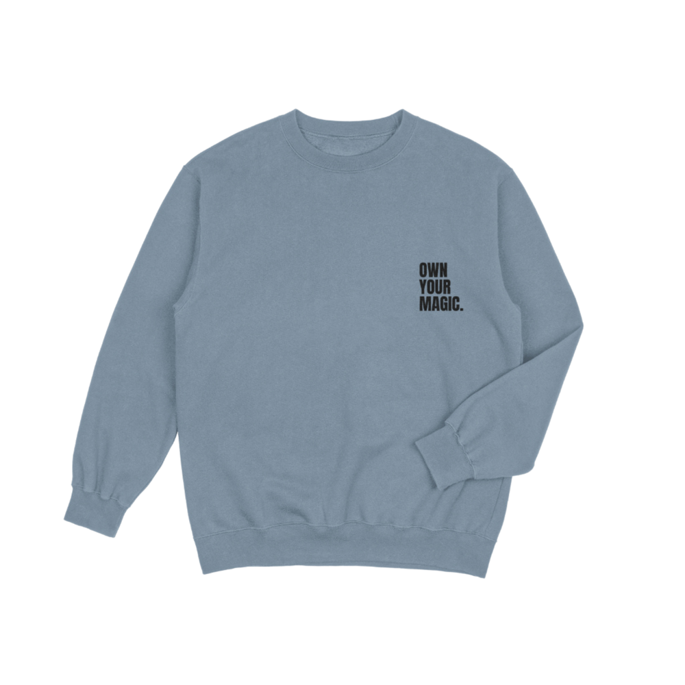 Sweater | Own your magic - Blauw