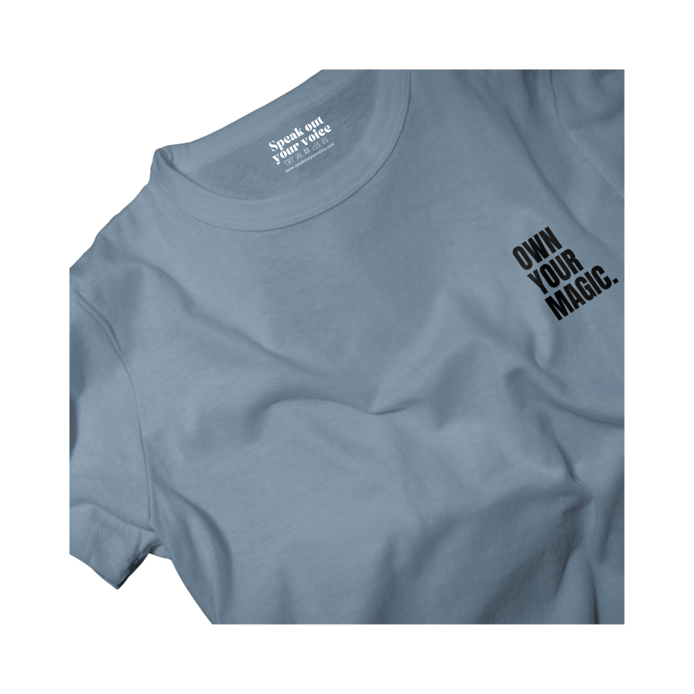 T-shirt | Own your magic - Blauw