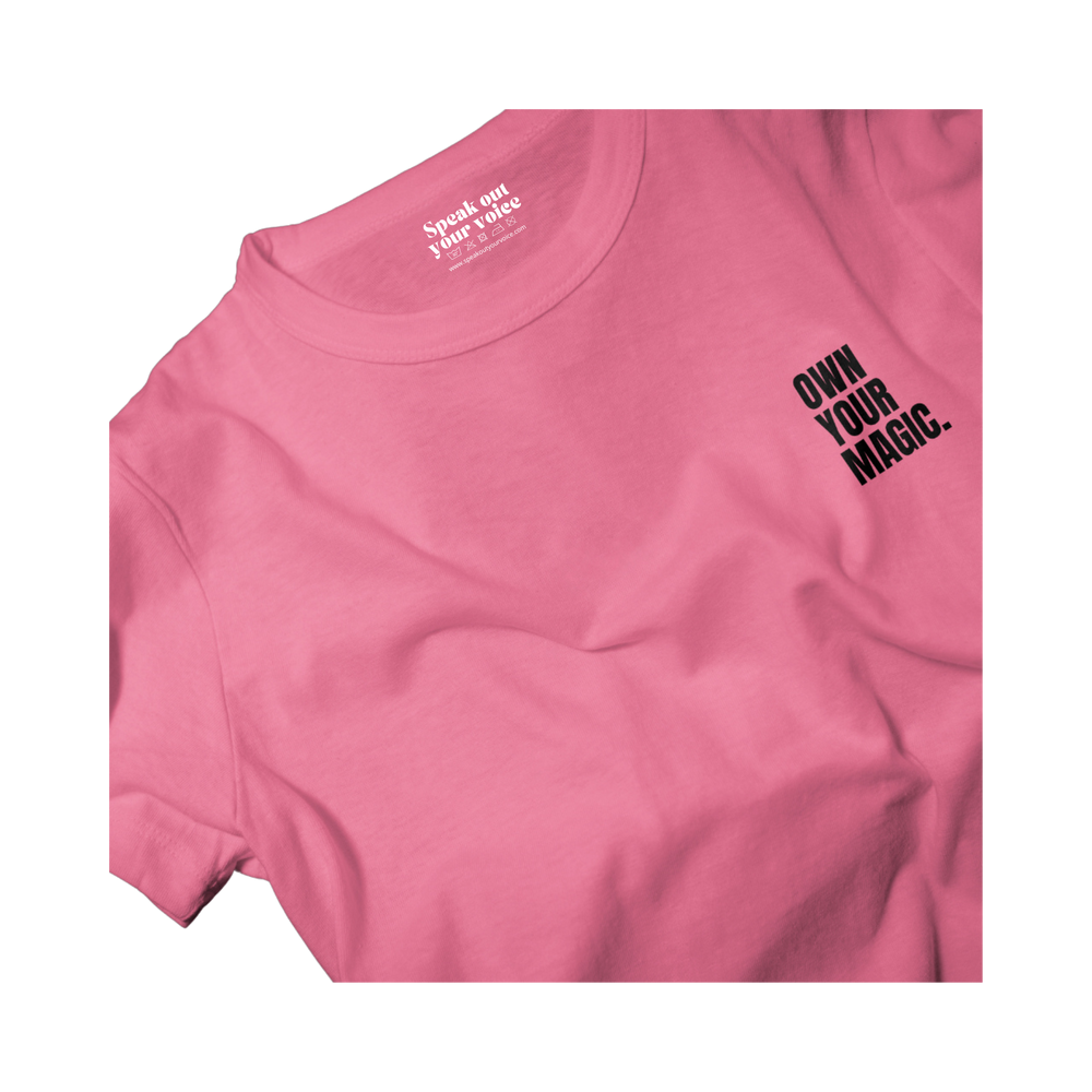 T-shirt | Own your magic - Roze