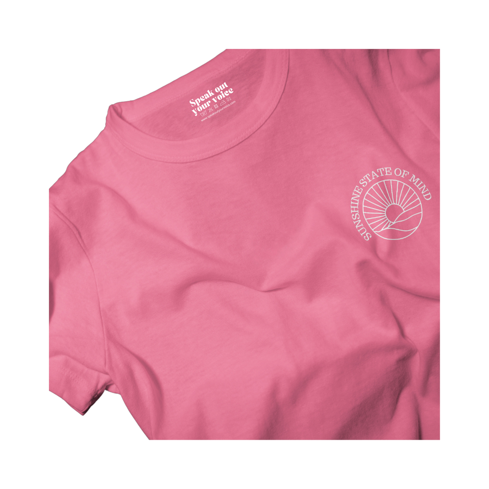 T-Shirt | Sunshine State of Mind - Roze